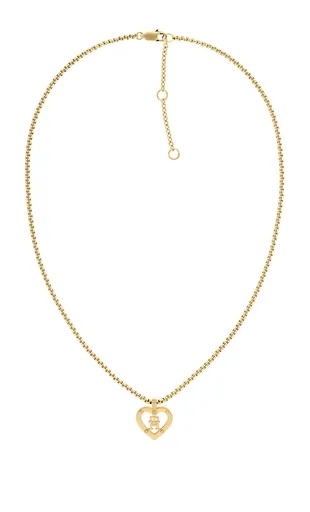 Tommy Hilfiger Colier elegant placat cu aur Monogram Heart 2780918