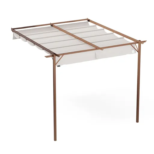 Blumfeldt Pantheon Wall Pergola, pergolă de perete, 3 x 3 m, oțel acoperit cu pulbere, rezistent la intemperii