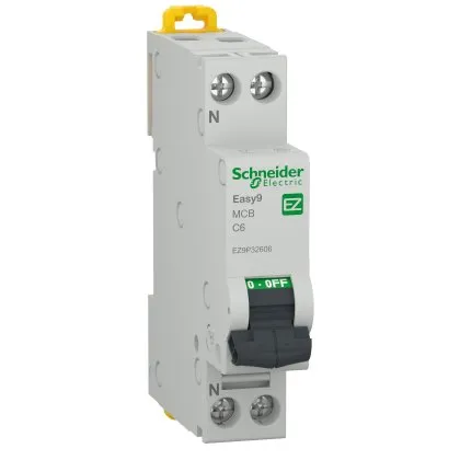 Siguranta automata 1P+N 6A Schneider Easy9 EZ9P32606