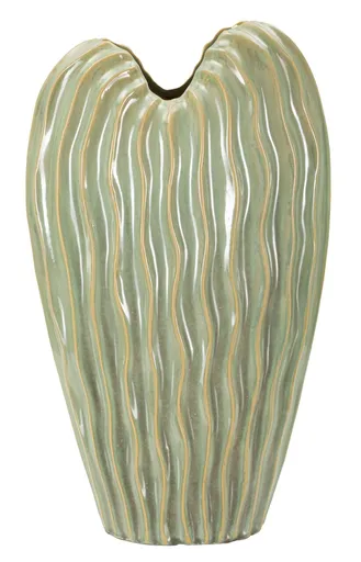 Vaza decorativa Venice, Mauro Ferretti, 27x14x46.5 cm, ceramica, verde