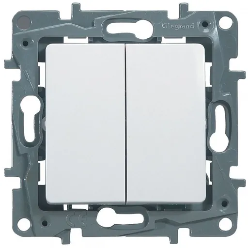 Intrerupator dublu alb Niloe Legrand 764506