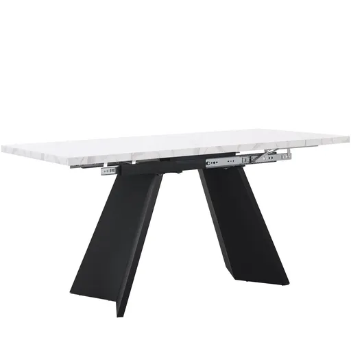 Masă de luat extensibilă, Alb+Negru | Aosom Romania