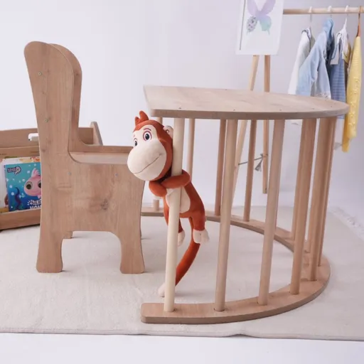 Triunghi de catarare Pikler, Hanah Home, Sincap, 33x33x33 cm, Maro