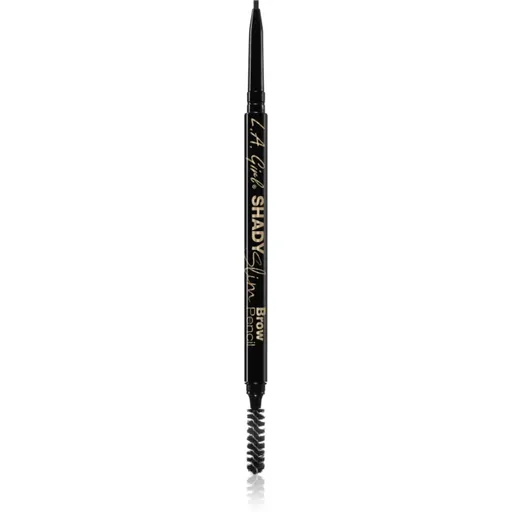 L.A. Girl Cosmetics Shady Slim creion pentru sprancene cu pensula culoare Black 0.08 g