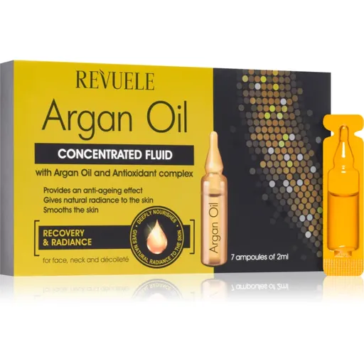 Revuele Ampoules Argan Oil Concentrated Fluid ser concentrat pentru ten pentru fata, gat si piept 7x2 ml
