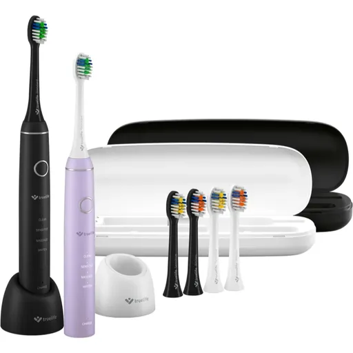 TrueLife SonicBrush Compact periuta de dinti cu ultrasunete Duo Black / Lavender 2 buc