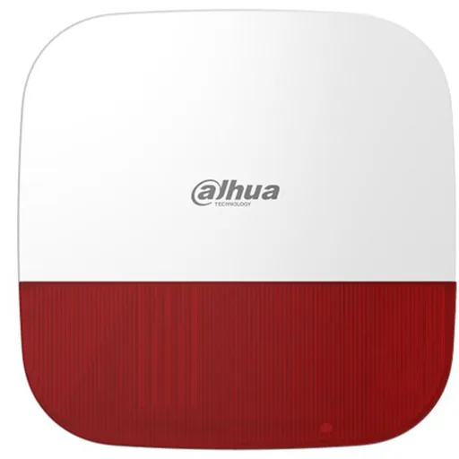 Sirena de exterior Dahua ARA13-W2(868)(Red) Rosie pentru sistemele de alarma Dahua, 110dB, IP65