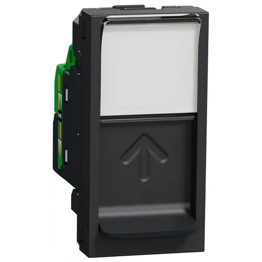 Priza date RJ45, CAT5 UTP, 1m Schneider Noua Unica NU341054, antracit