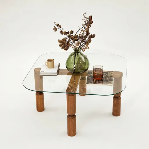 Masuta de cafea, Hanah Home, Kei, 80x40x80 cm, Maro