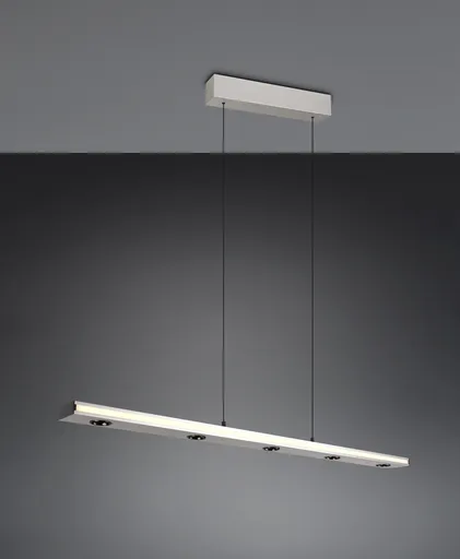 Lustra Graham, TRIO, 109x9x150 cm, 4.5W / 10W, 7x SMD / 1x SMD, metal, nichel mat