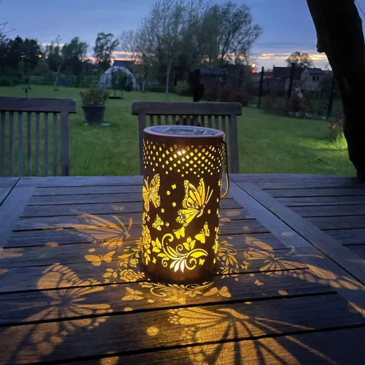 Lampă solară Fluturi de aur