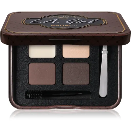 L.A. Girl Cosmetics Inspiring set pentru aranjarea sprâncenelor culoare Dark and Defined 5.5 g