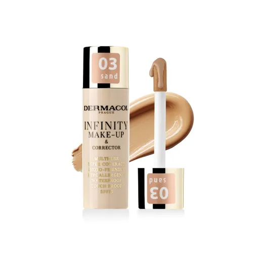 Dermacol Machiaj cu acoperire ridicată și corector Infinity (Multi-Use Super Coverage Waterproof Touch) 20 g 03 Sand