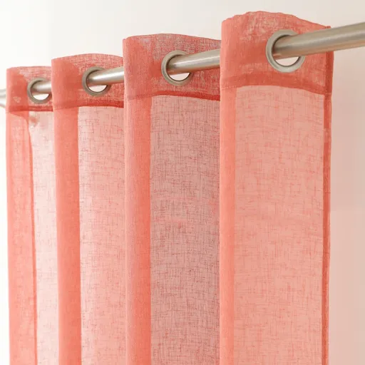 Perdea din voal de culoare solidă cu efect de in