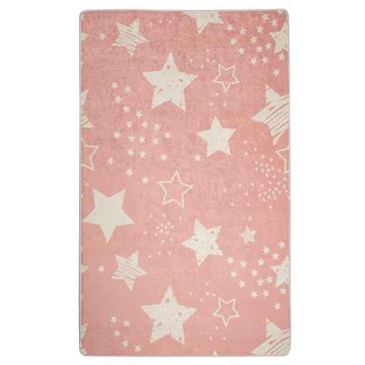 Covor Chilai Home 876CHL1121, 100x160 cm, Fire de catifea antibacteriene, Roz