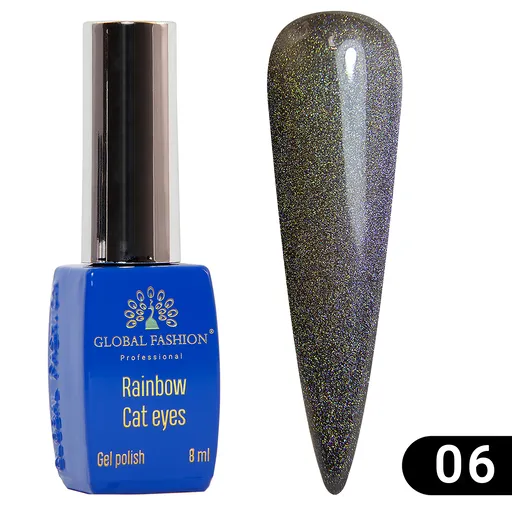 Oja Semipermanenta Rainbow Laser Cat Eyes 8 ml, 06, TPO Free