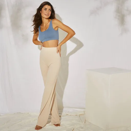 Sutien din bumbac cu închidere cu nasturi, fără arcuri