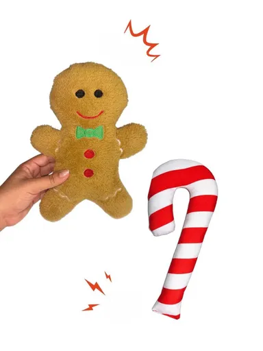 Jucărie pentru câini, Paws & Whiskers, Havhav 1021, MATERIAL TEXTIL PLUȘAT/MATERIAL TEXTIL POLIESTER, Maro / Roșu / Alb