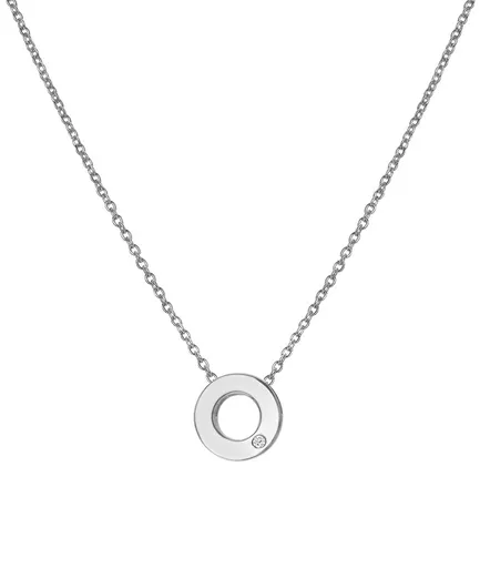 Hot Diamonds Colier minimalist din argint cu diamante Diamond Amulets DP892