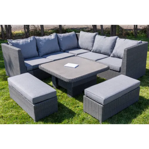 Set mobilier premium de gradina, Durham, rattan