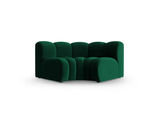 Modul pentru canapea, 1 loc, Lupine-44, Micadoni Home, 185x95x70 cm, catifea, verde bottle