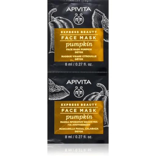 Apivita Express Beauty Detox Face Mask Pumpkin masca faciala detoxifianta 2x8 ml