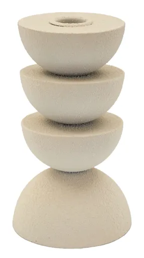 Suport lumanare Dune, Mauro Ferretti, 9x9x15 cm, fier, crem