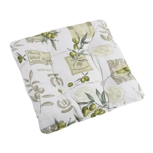 Pernă de scaun matlasată Bellatex Ema Oliva, 40 x 40 cm