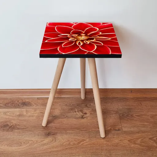 Masuta, Hanah Home, Shp361, 35x42x35 cm, Roșu / galben