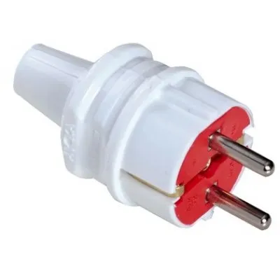 Stecher Schuko Starke ST01401, 16A 2P+E drept alb