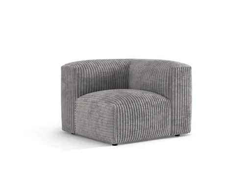 Modul pentru canapea, 1 loc, Martina-212, Micadoni Home, 100x100x75 cm, velur, gri deschis