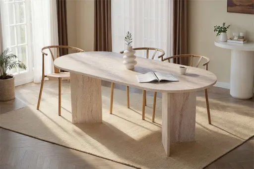 Masa, Hanah Home, Sabella, 200x75x90 cm, PAL, Travertin