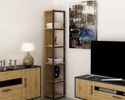 Corp biblioteca, Hanah Home, Texas, Stejar / Negru