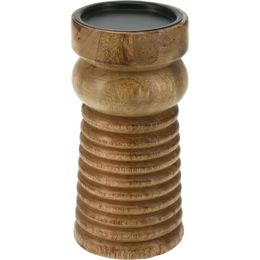 Suport lumânare din lemn de mango M, 10 x 20 cm, M