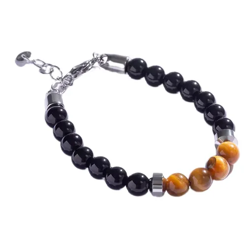 Marc Malone Brățară elegantă din mărgele cu ochi de tigru MCGB5021