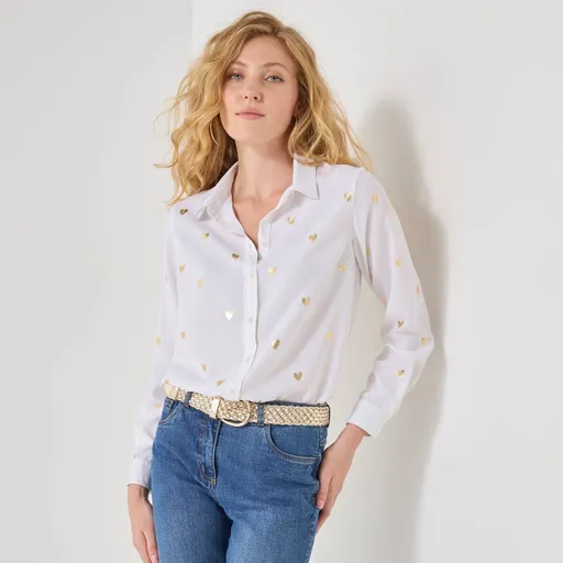 Cămașă cu imprimeu cu inimioare