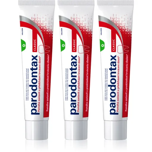 Parodontax Classic pasta de dinti impotriva sangerarii gingiilor fara flor 3x75 ml