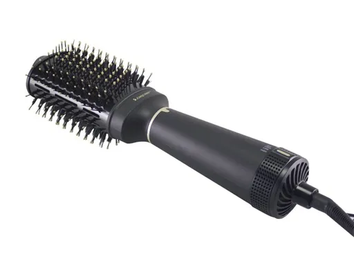 Perie cu aer cald, Beper, 1200W, 2 viteze, 3 trepte de temperatura, 10x8x39 cm, ceramica, negru