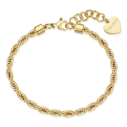 S'Agapõ Brățară fină placată cu aur Valis Chunky SHK115