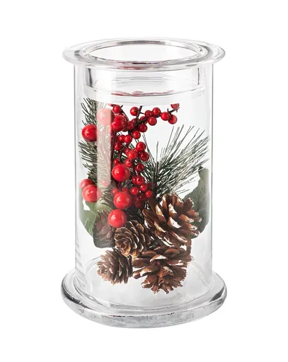 Suport de lumânare din sticlă Winter Time
