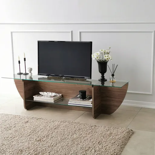 Comoda TV, Hanah Home, Lily TV, 158x40x35 cm, Maro