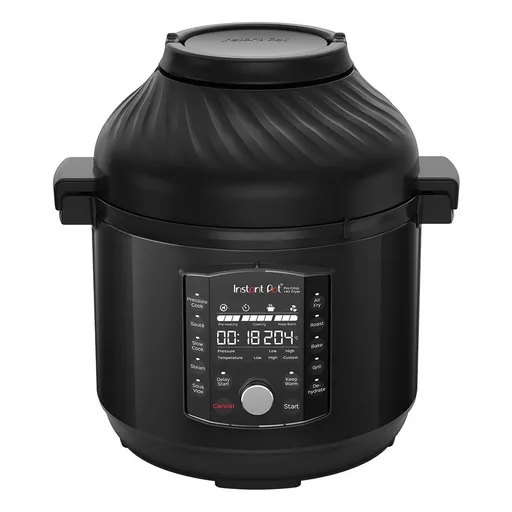Instant Pot Pro Crisp + Air Fryer 140002701, 1500 W, 7.6 L, 11 programe, coș Air Fryer, afișaj LCD, negru