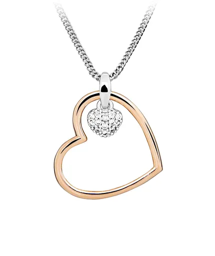 Silver Cat Colier bicolor de argint Love & Infinity SC619 (lănțișor, pandantiv)