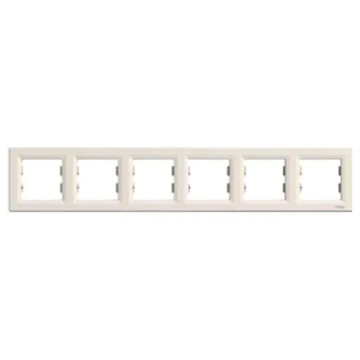 Rama 6 posturi crem Schneider Asfora EPH5800623