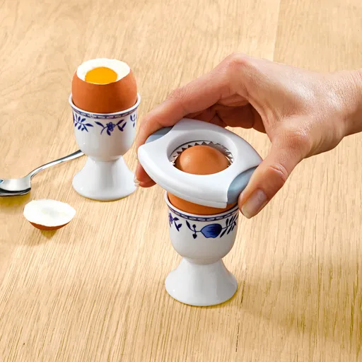 Capete de ou alb-albastru