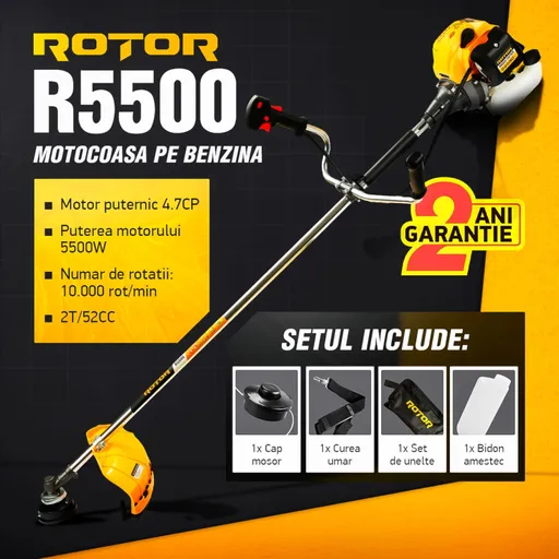 Motocoasa pe Benzina R5500 Rotor 4.7 CP, 5500 Watti