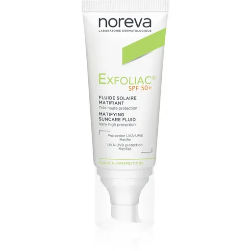 Noreva Exfoliac Mattifying Suncare Fluid SPF 50+ fluid protector mat pentru fata SPF 50+ 40 ml