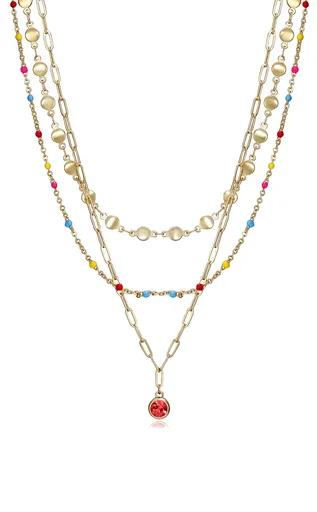 Viceroy Colier unic placat cu aur Kiss 15132C01012