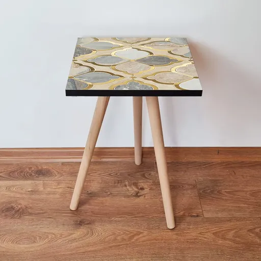 Masuta, Hanah Home, Shp271, 35x42x35 cm, Bej / Auriu / Gri