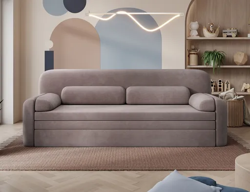 Canapea extensibila 2 locuri ELTAP, Elioss, 236x89x87 cm, lemn/poliester, maro